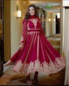 NSR 817 Faux Georgette With Full Heavy Embroidery Sequence Work Gown With Bottom Dupatta Wholesale Online